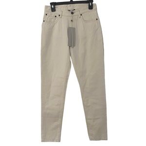 NWT ARJE Bambi Denim Pants 6 Antique Ivory